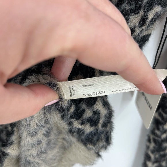 Free People One Leopard Mink Cardigan Sz S - Picture 7 of 10